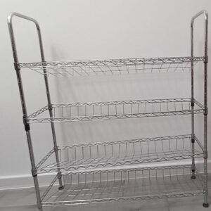pantofar Pantofar cu 4 rafturi de depozitare, din metal, polite cu unghi